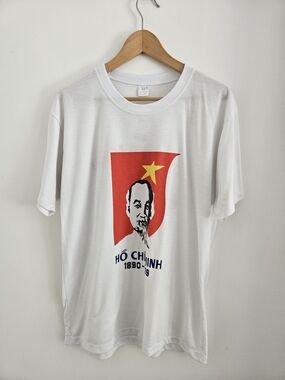 Vintags Ho Chi Minh Shirt Mens Extra Large Vietnam Revolutionary 80s